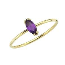 Kissed amethist ring 14k gold via Ana Dyla