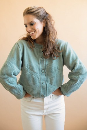 Mint green Tanaisie vest from avani apparel