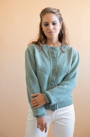 Mint green Tanaisie vest from avani apparel