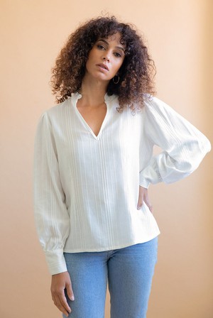 Blouse Orchidée white from avani apparel