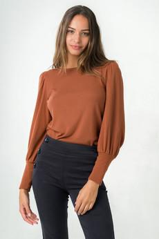 Brown Freesia Top via avani apparel