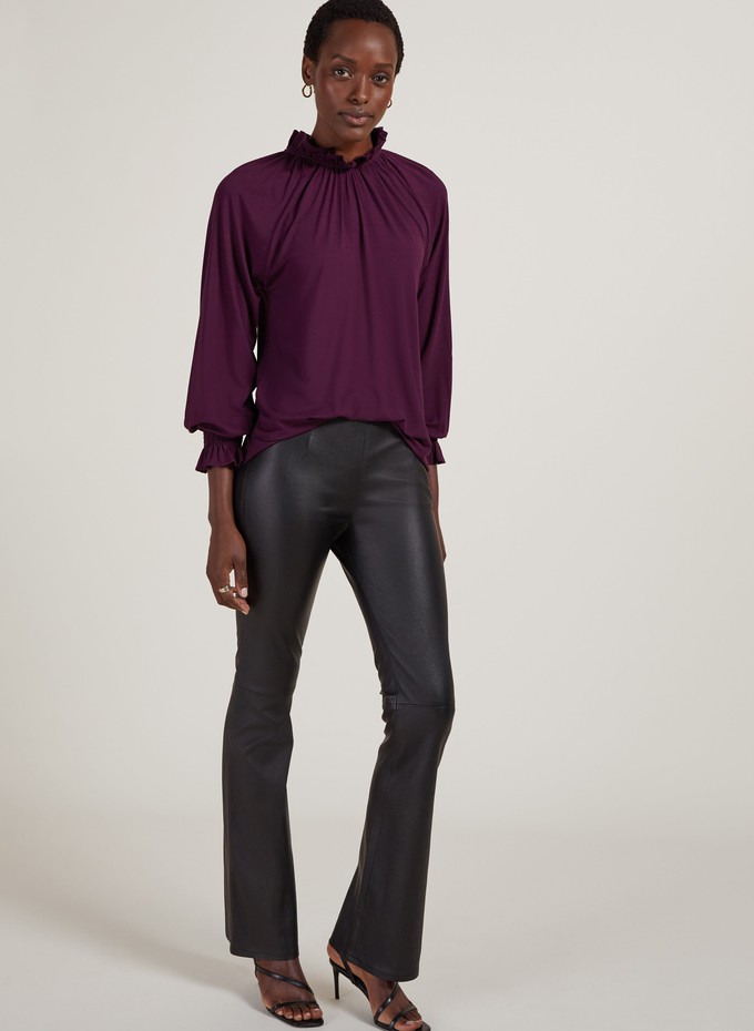 Salma Flare Leather Trousers from Baukjen