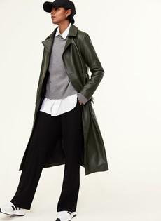 Paulette Leather Coat via Baukjen