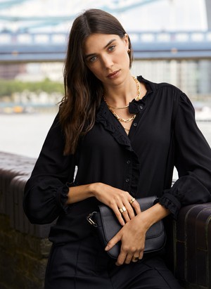 Roxy Sheer Pintuck Blouse from Baukjen