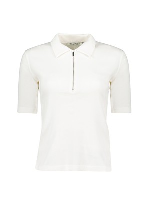 Ivy Organic Rib Zip Collar Top from Baukjen