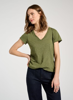 Baukjen Essentials Organic Cotton V-Neck Tee from Baukjen