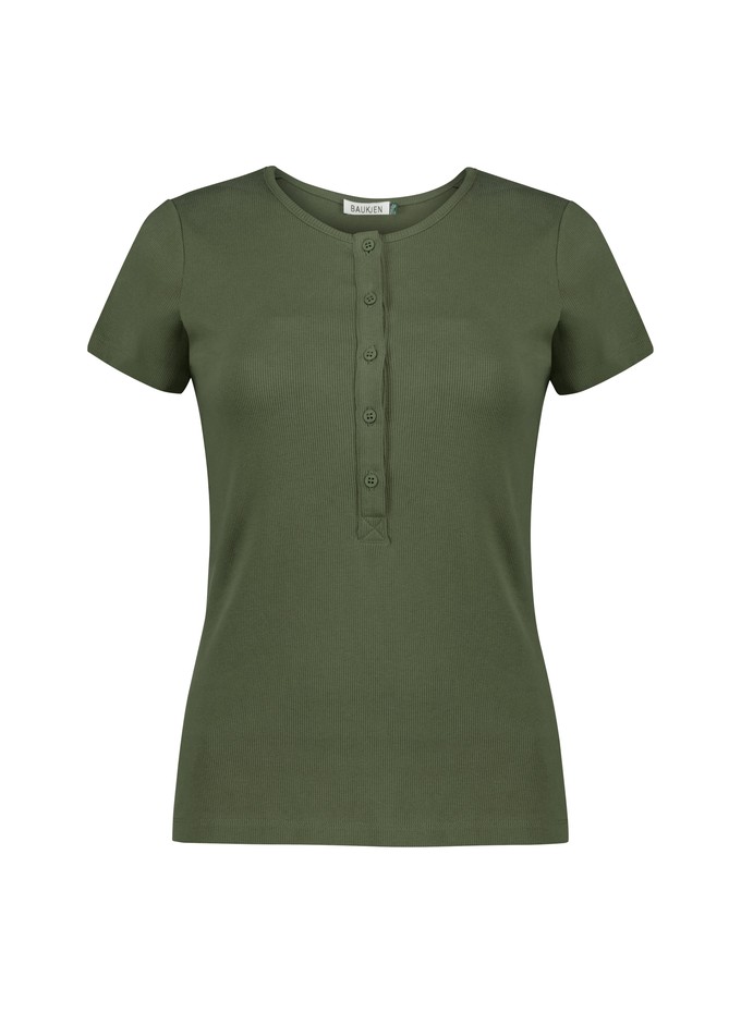 Kikki Cap Sleeve Henley Top from Baukjen