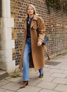 Ingrid Belted Wool Trench Coat via Baukjen