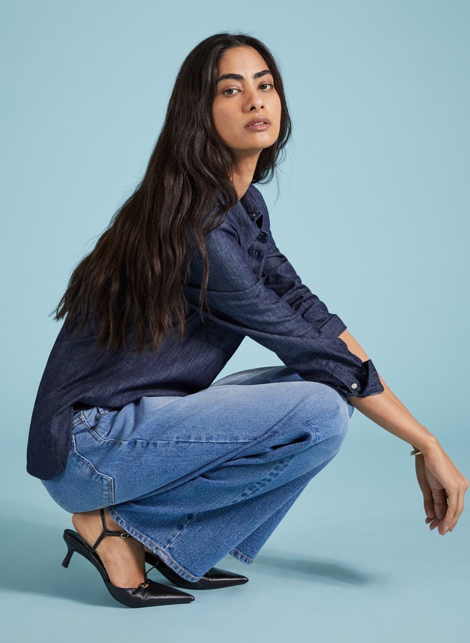 Hattie Organic Denim Shirt from Baukjen