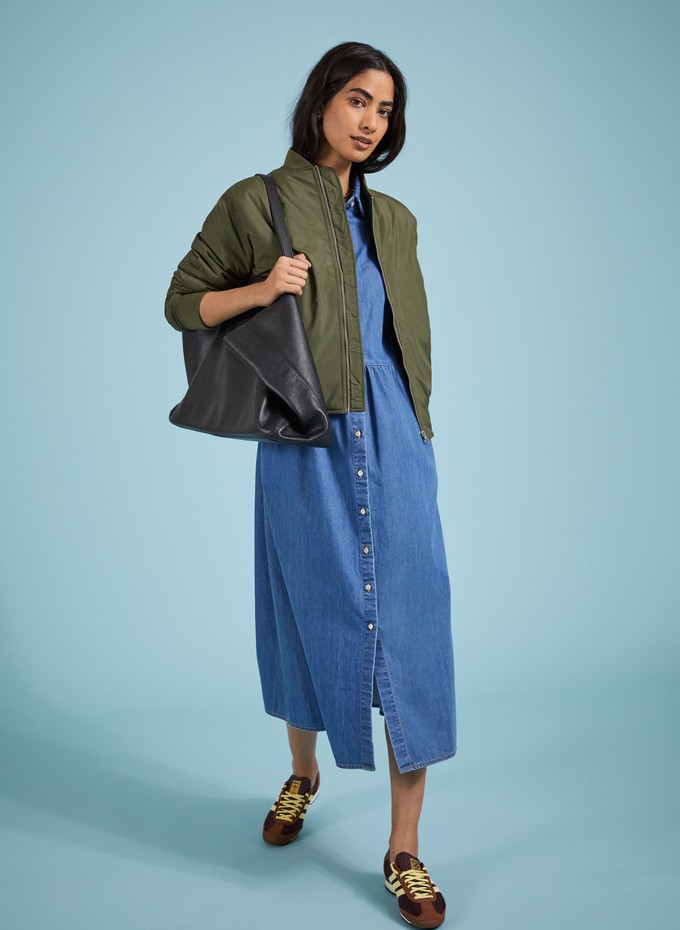 Barbara Organic Denim Midi Dress from Baukjen