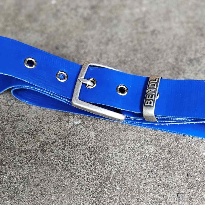 Sky | Unieke Upcycled Brandslang Riem | Stijlvol Blauw (4 cm) from BENDL