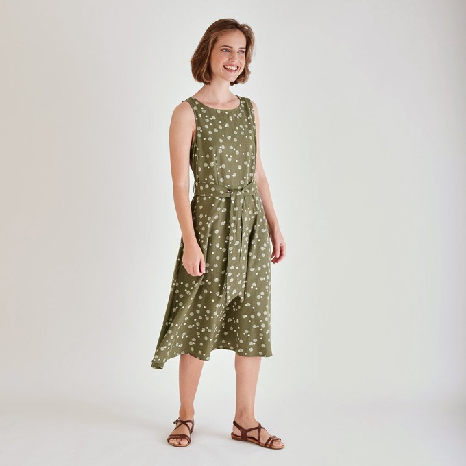 Adelia Polka Dot Sleeveless Dress from BIBICO