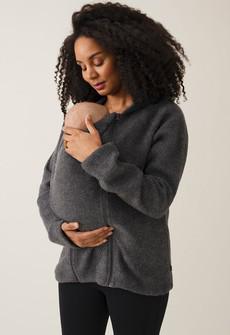 Baby carrier hoodie - Grey via Boob Design