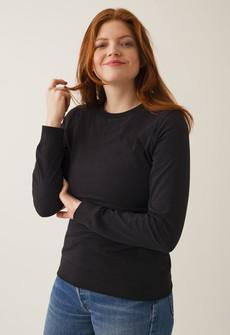 Fleece lined maternity sweatshirt with nursing access - Black via Boob Design