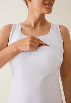 Essential nursing tank top - White via Boob Design