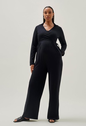 Maternity jumpsuit with collar - Black from Boob Design