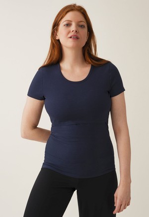 Short sleeve nursing top - Midnight Blue from Boob Design