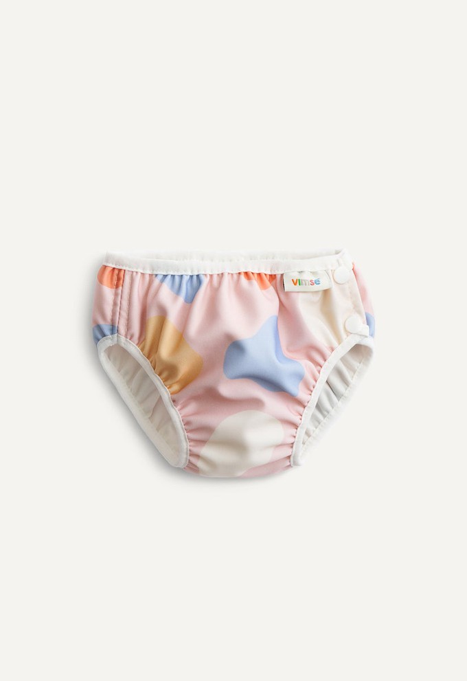 Swim Diaper with side buttons - Pink Shapes from Boob Design