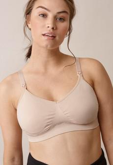 Seamless nursing bra with pads - Beige via Boob Design