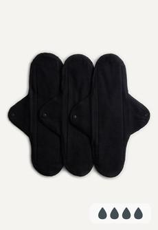 Reusable Sanitary Pads - Night - Black via Boob Design