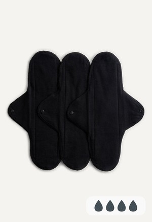 Reusable Sanitary Pads - Night - Black from Boob Design