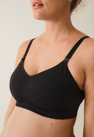 Seamless nursing bra with pads - Black from Boob Design