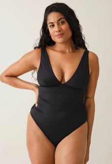 Plunge maternity swimsuit - Black via Boob Design