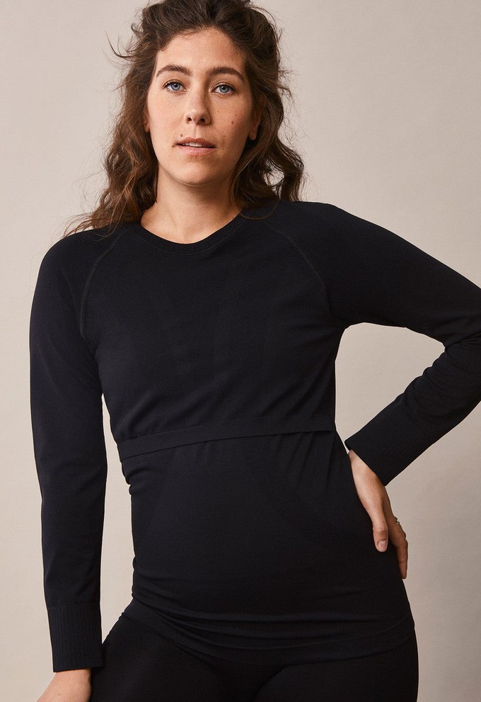 Maternity sports top with nursing access - Black from Boob Design