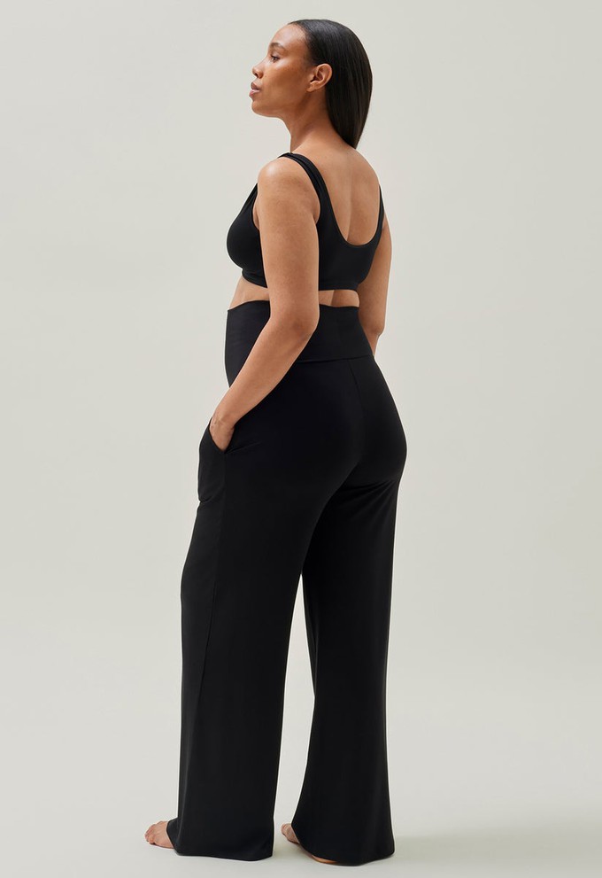 Maternity wide leg soft pants - Black from Boob Design