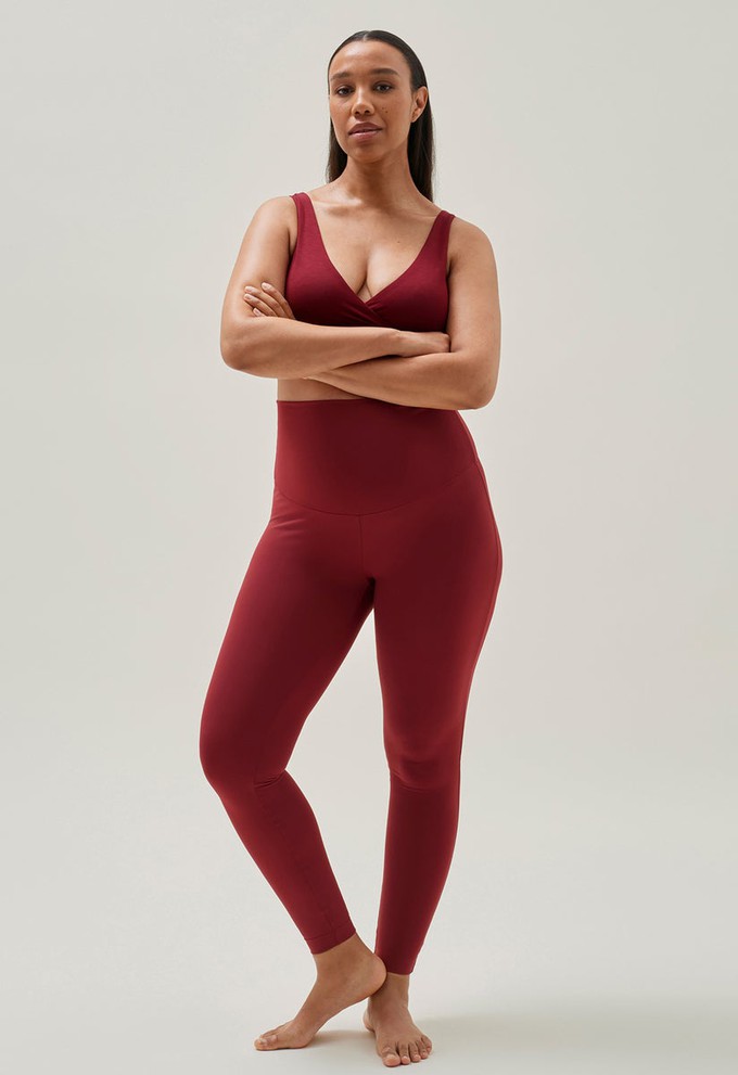 Maternity yoga leggings - Dark red from Boob Design