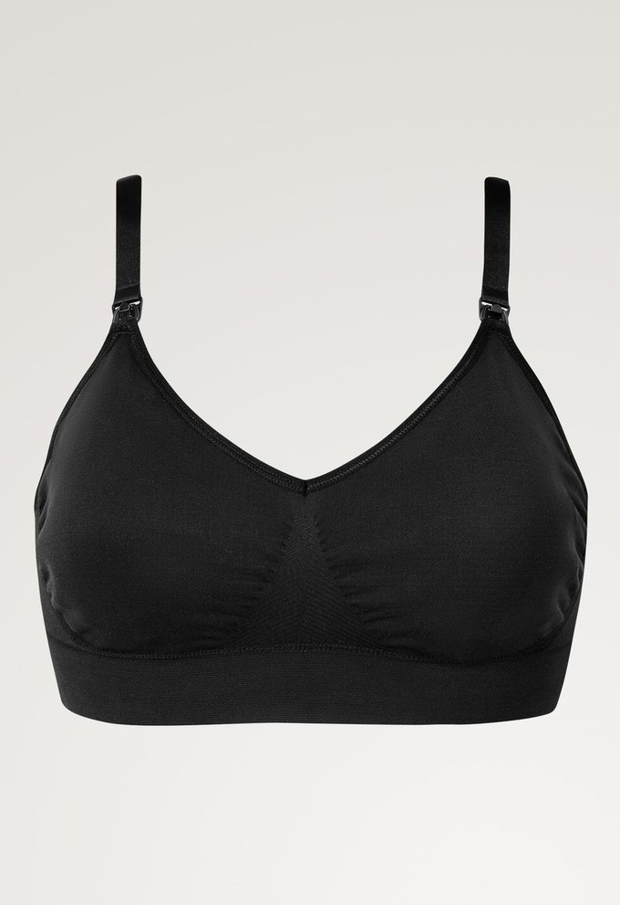 Seamless nursing bra with pads - Black from Boob Design