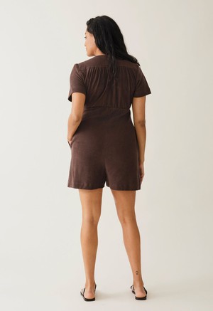 Terrycloth maternity playsuit - Brown from Boob Design