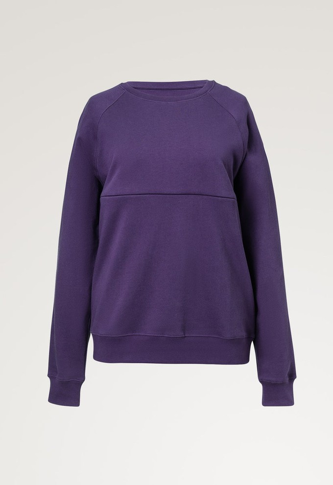 Thermal nursing sweatshirt - Midnight plum from Boob Design