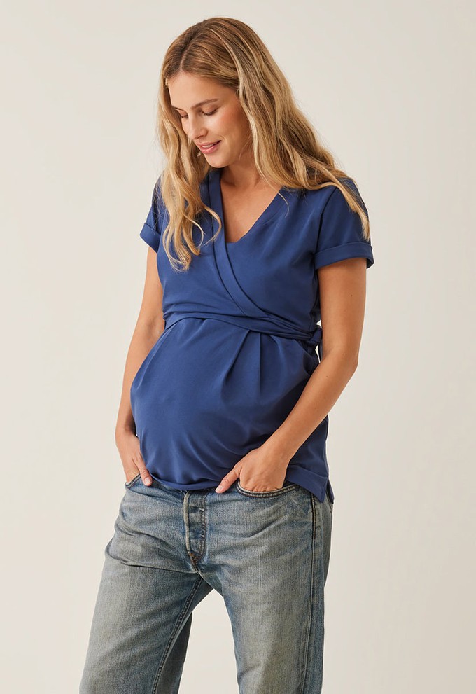 Nursing wrap top - Indigo Blue from Boob Design