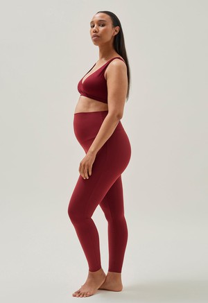 Maternity yoga leggings - Dark red from Boob Design