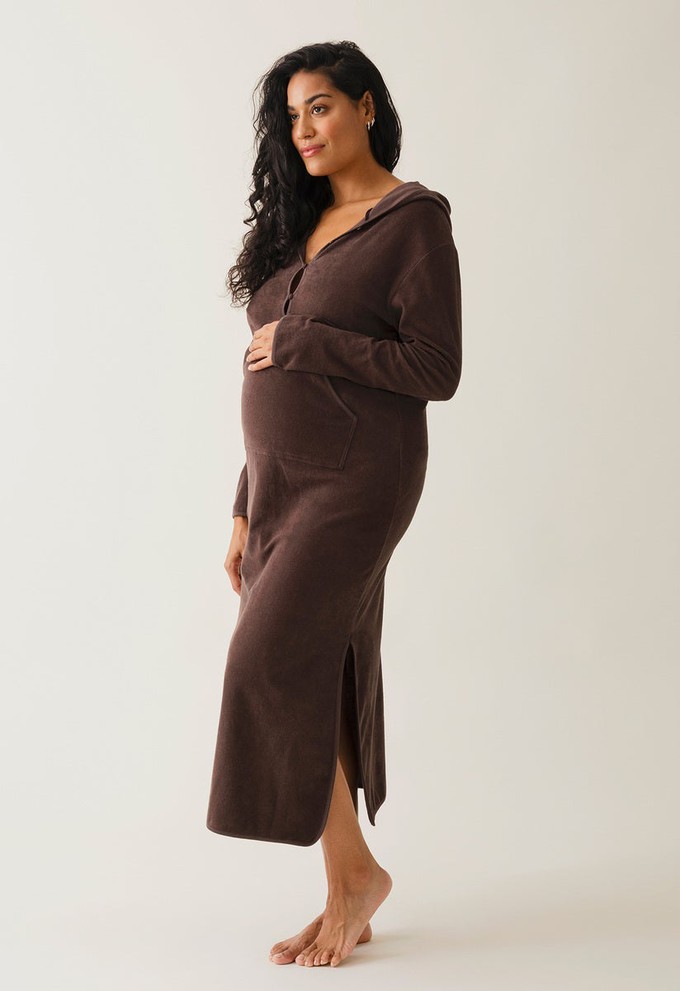 Terrycloth maternity caftan - Brown from Boob Design