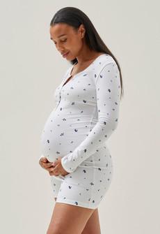 Maternity romper - Flower print via Boob Design