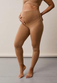 Maternity wool leggings - Brown Melange via Boob Design