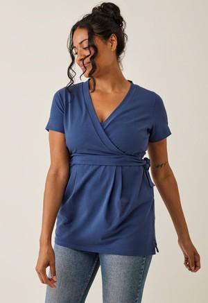 Nursing wrap top - Indigo Blue from Boob Design