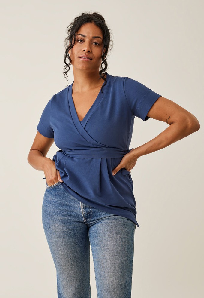 Nursing wrap top - Indigo Blue from Boob Design