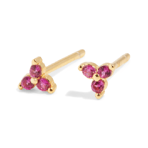 THE SALLY STUD PINK - 18k gold plated from Bound Studios