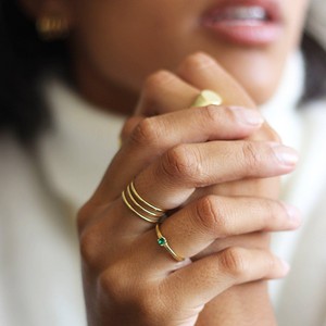 THE EMMA RING GREEN - Solid 14k gold from Bound Studios