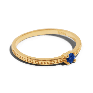 THE EMMA RING BLUE - Solid 14k gold from Bound Studios