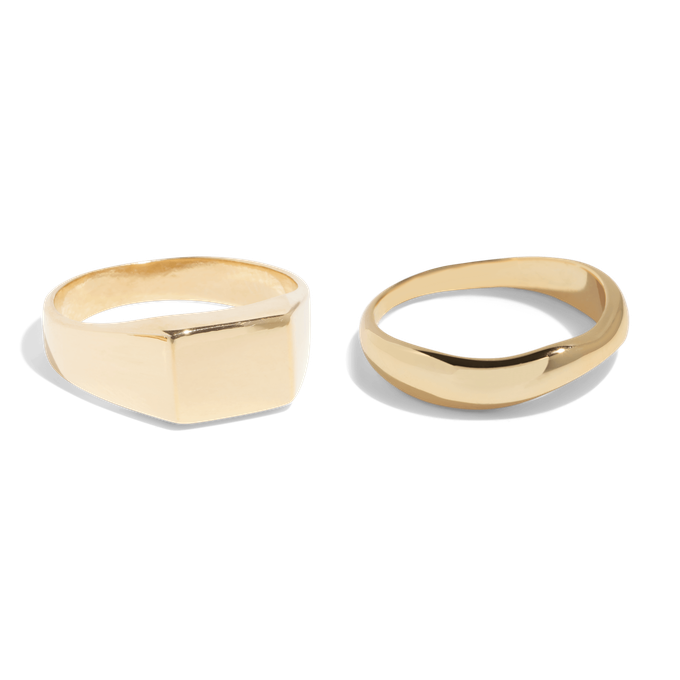 THE ESSENTIAL RING SET - solid gold from Bound Studios