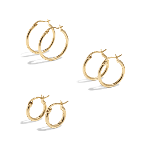 ALL THE BASE HOOPS - 18k gold vermeil from Bound Studios