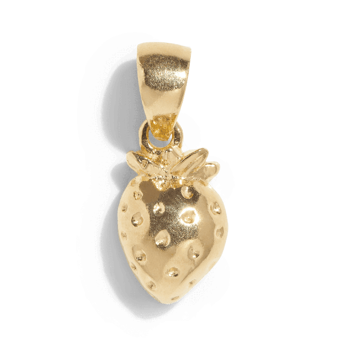 THE STRAWBERRY PENDANT - solid gold from Bound Studios