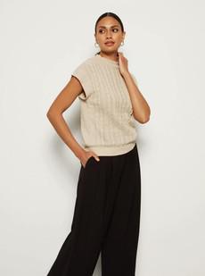 Silt knitted top - beige via Brand Mission