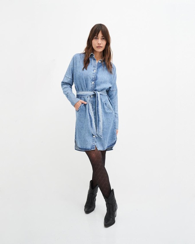 Mara jurk denim - true blue from Brand Mission