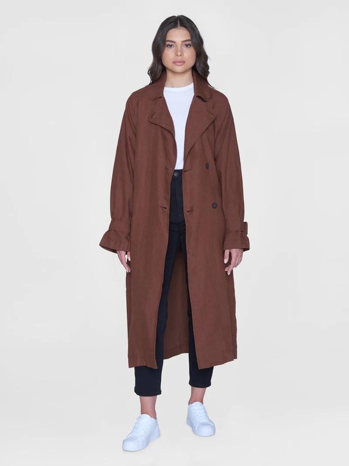 Trenchcoat linnen - tiramisu from Brand Mission