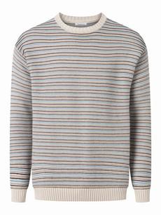 Crewneck knit sweater - striped via Brand Mission